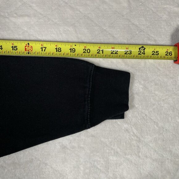 Vtg Y2K Trader Joe's Hibiscus Flower Sweatshirt Black Double Sided Unisex Sz XL - Picture 6 of 7